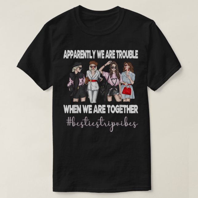 Besties Trip Vibes Best Friend Vacation Travel Gir T-Shirt (Design Front)