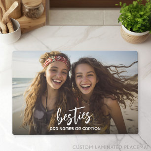 Besties with Photo and Custom Text - Script Placemat