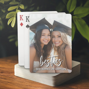Besties with Photo and Custom Text - Script Poker Cards