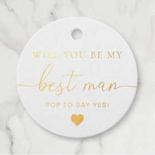 Bestman Proposal Foil Favor Tag
