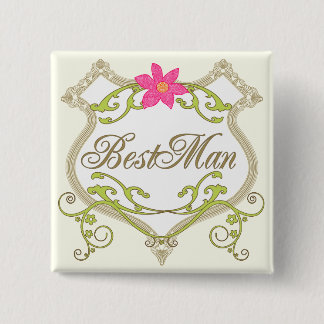 BestMan Wedding Badges Pinback Button