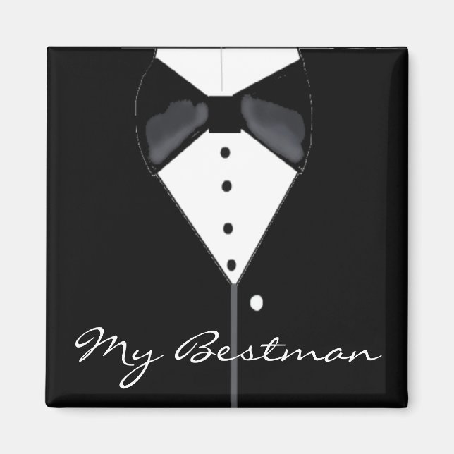 Bestman Wedding Tuxedo Magnet (Front)