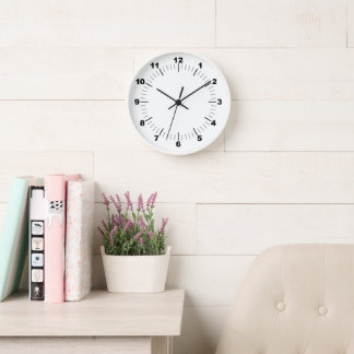 BESTSELLER! Clock, 10" Round White Wood Frame 🕗 Clock
