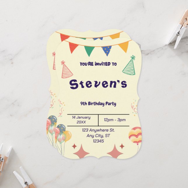 BESTSELLER! Custom Invitation  (Front/Back In Situ)