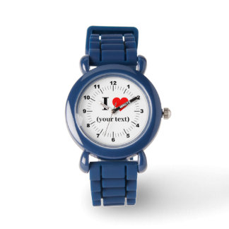 BESTSELLER! Kids Blue Silicone Strap - Custom I❤️ Watch