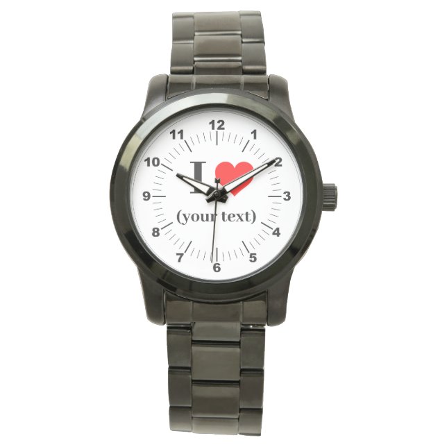 BESTSELLER! Men's I❤️ Oversized Black Watch (Front)