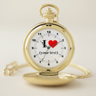 BESTSELLER! Pocket Watch: Gold I❤️ Watch