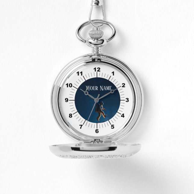 BESTSELLER! Space Silver Pocket Watch⌚👨‍🚀 Custom Watch (Front)