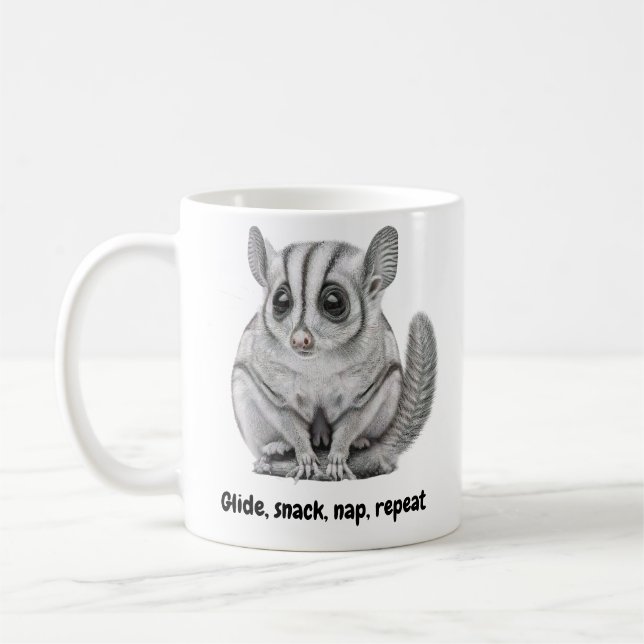 BESTSELLER! Sugar Glider Mug - Glide, snack... (Left)