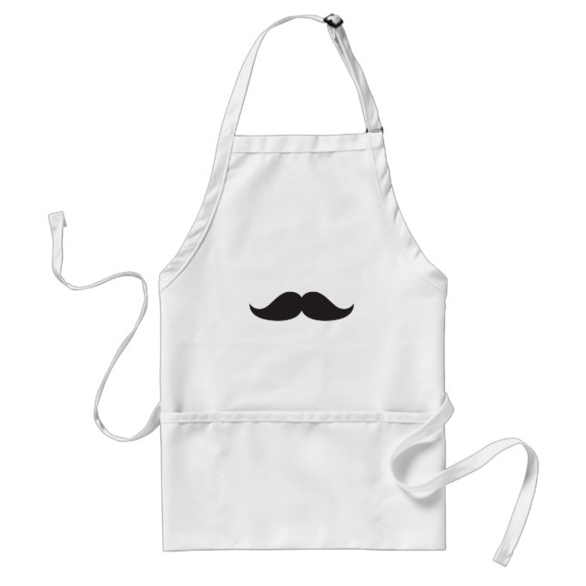 Bestselling Mustache Gift Stach Humor Stachin Fun Adult Apron (Front)