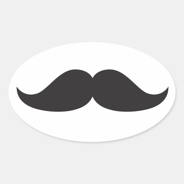 Bestselling Mustache Gift Stach Humor Stachin Fun Oval Sticker (Front)