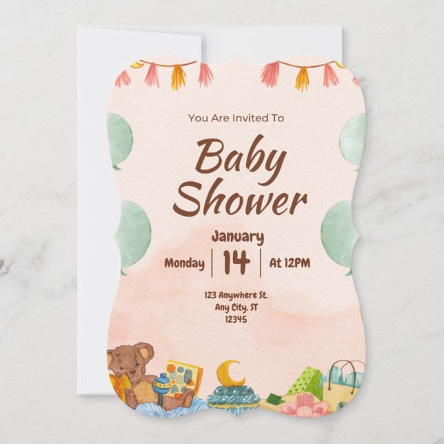 BESTSLELLER! Baby Shower Invitation (Front)