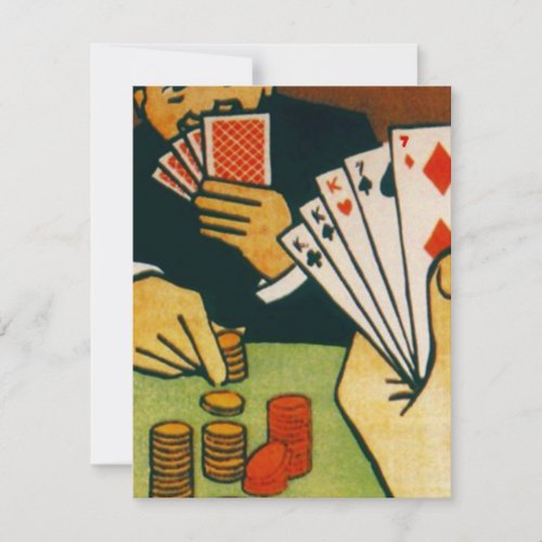 Bet Full House Playing Cards Game Party Invitation