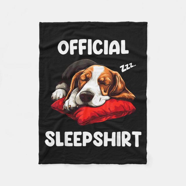 Bet Hound Sleepshirt Dog Lover Pajama Sleepwear Fo Fleece Blanket (Front)