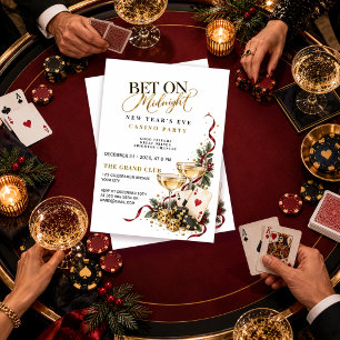 Bet On Midnight New Year’s Eve Casino Party Invitation