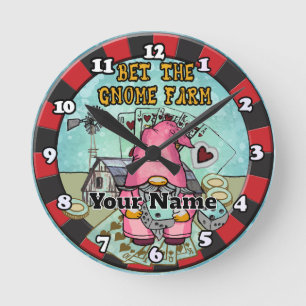 Bet the farm gnome round clock