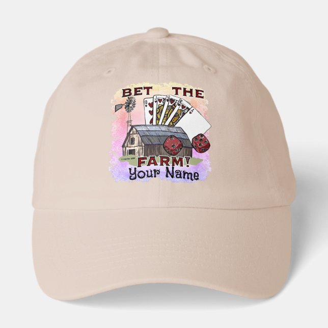 Bet The Farm Poker  Hat (Front)
