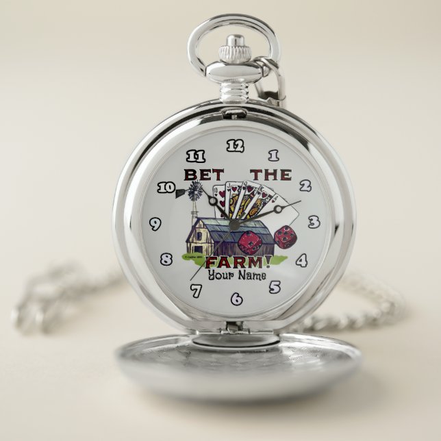 Bet The Farm poker pocket watch (Inside)