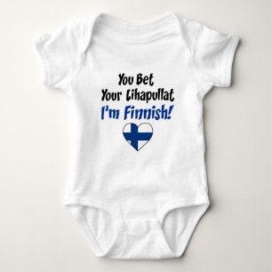 Bet Your Lihapullat I'm Finnish Baby Bodysuit