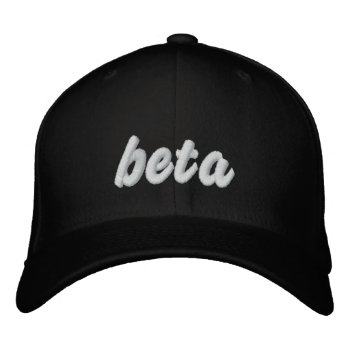 Beta Blk Hat by twitterfunny at Zazzle