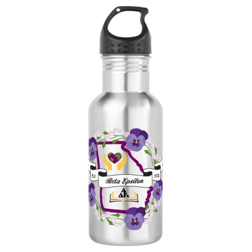 Beta Epsilon Logo Stainless Steel Water bottle