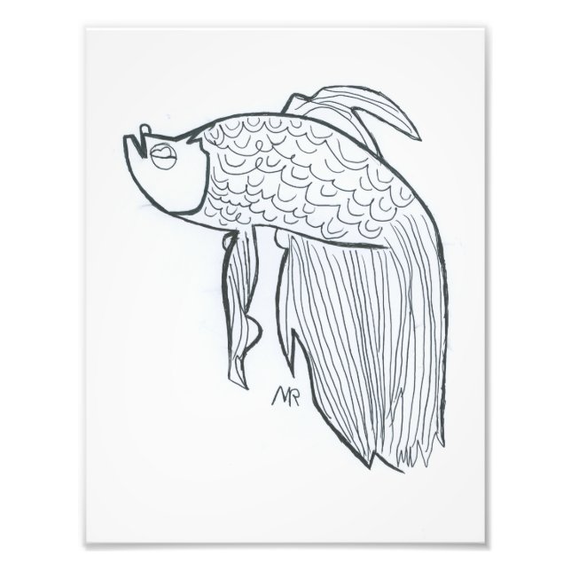 Beta Fish Photo Print (Front)