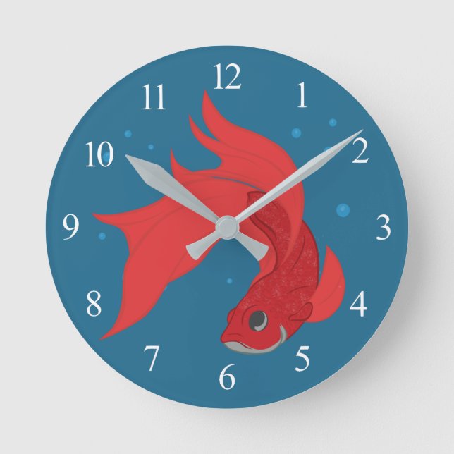 Beta Fish Round Clock (Front)