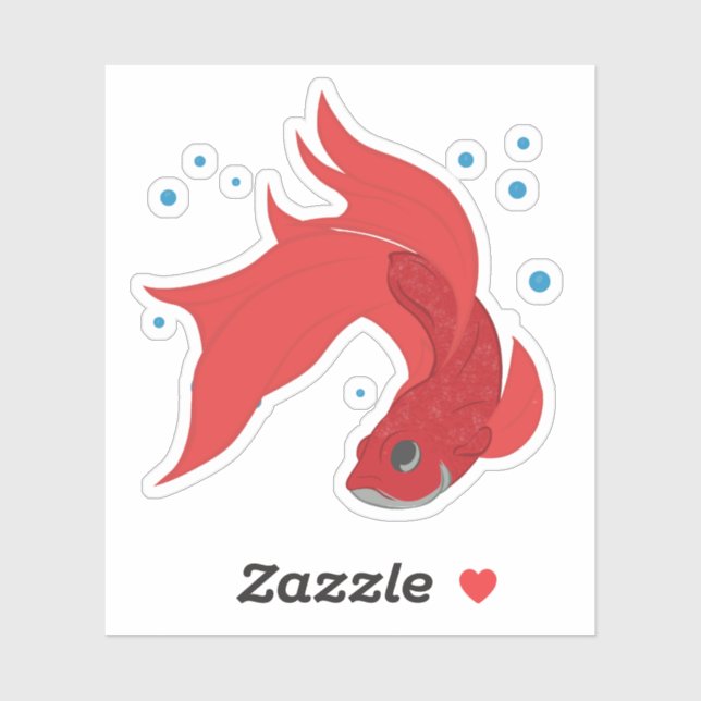 Beta Fish Sticker (Sheet)