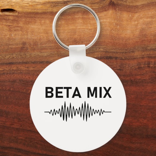 Beta Mix - Audio Waveform Keychain (Front)