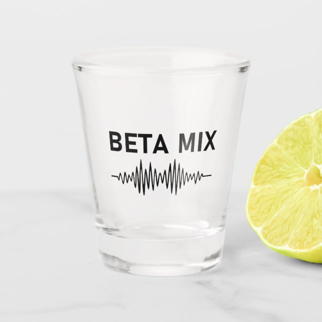 Beta Mix - Audio Waveform Shot Glass (Front)