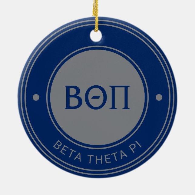 Beta Theta Pi | Badge Ceramic Ornament (Back)
