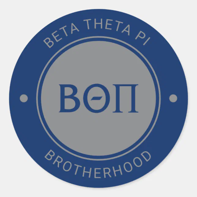 Beta Theta Pi Badge Classic Round Sticker Zazzle