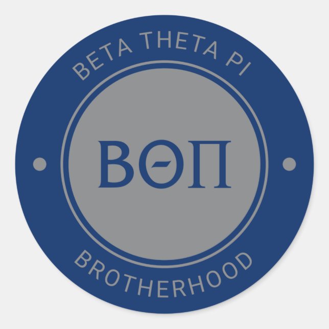 Beta Theta Pi | Badge Classic Round Sticker (Front)