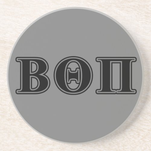 Beta Theta Pi Black Letters Coaster