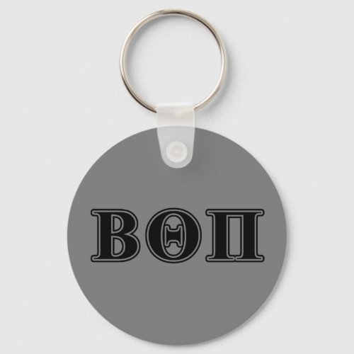 Beta Theta Pi Black Letters Keychain