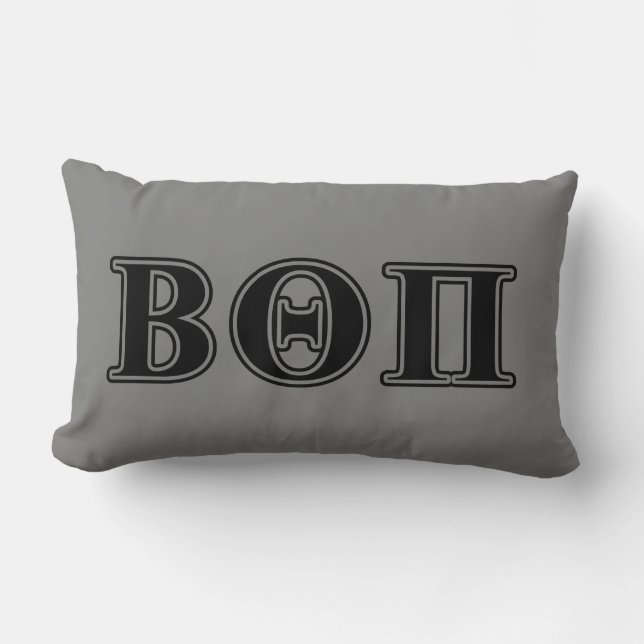 Beta Theta Pi Black Letters Lumbar Pillow (Front)