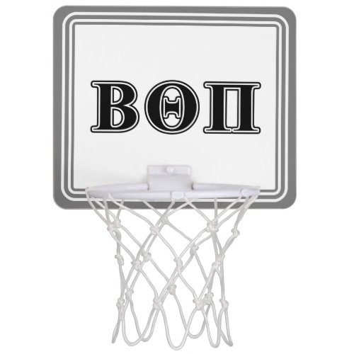 Beta Theta Pi Black Letters Mini Basketball Hoop