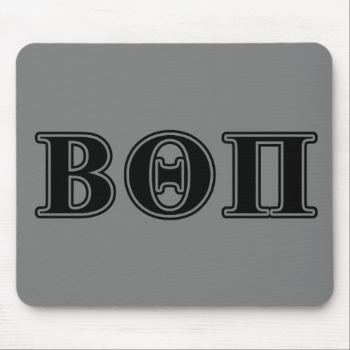 Beta Theta Pi Black Letters Mouse Pad