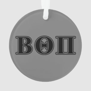 Beta Theta Pi Black Letters Ornament