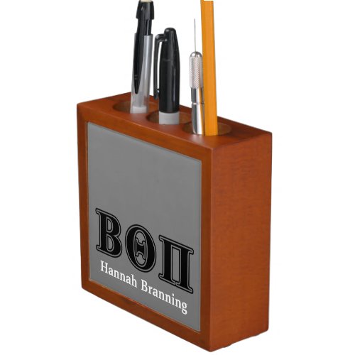 Beta Theta Pi Black Letters Pencil Holder
