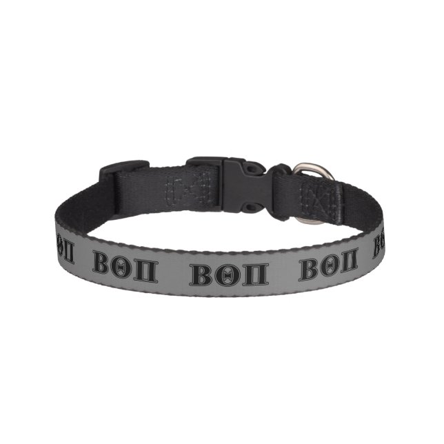 Beta Theta Pi Black Letters Pet Collar (Front)