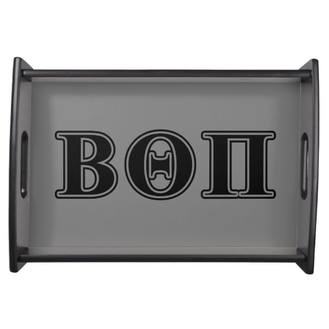Beta Theta Pi Black Letters Serving Tray (Front)