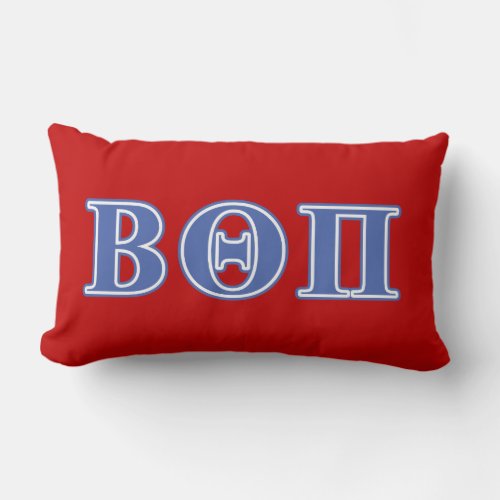 Beta Theta Pi Blue Letters Lumbar Pillow