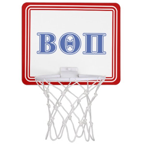 Beta Theta Pi Blue Letters Mini Basketball Hoop