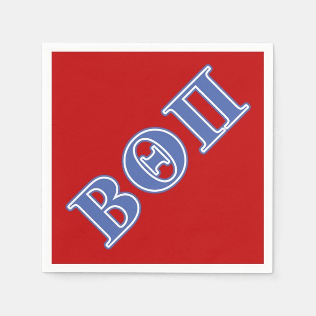 Beta Theta Pi Blue Letters Napkins (Front)