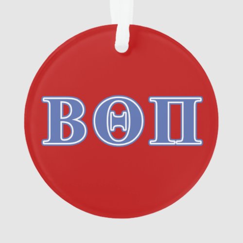 Beta Theta Pi Blue Letters Ornament