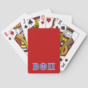 Beta Theta Pi Blue Letters Poker Cards