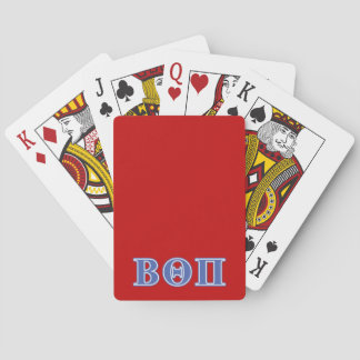 Beta Theta Pi Blue Letters Poker Cards