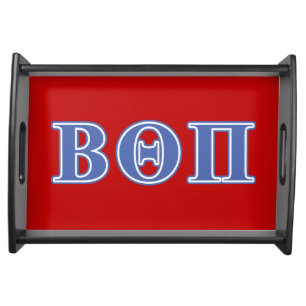 Beta Theta Pi Blue Letters Serving Tray