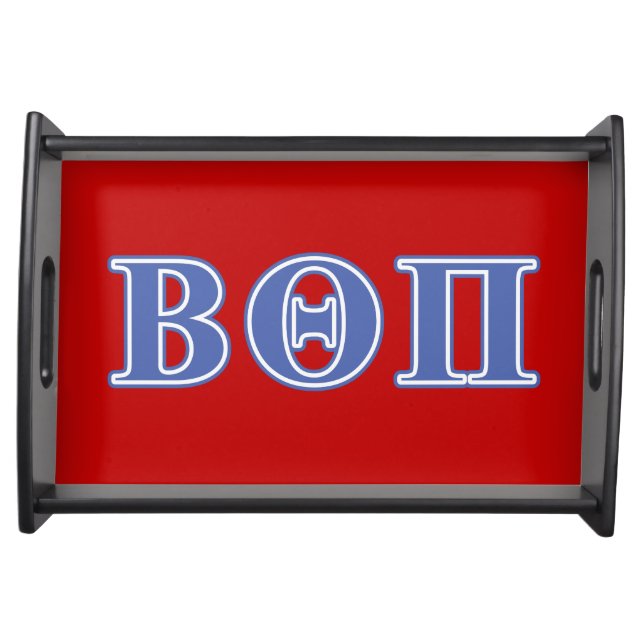 Beta Theta Pi Blue Letters Serving Tray (Front)